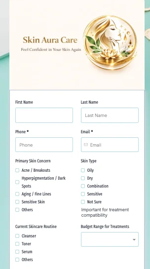 GHL intake form screenshot